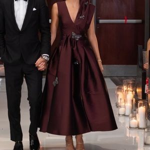 Sachin and Babi Plum Butterfly Gown size 00